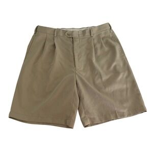 Jos. A. Bank Leadbetter Golf Shorts Mens 36 Khaki Tanā Pleated Performance Chino
